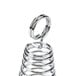 An American Metalcraft silver metal spiral table card holder.