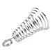 An American Metalcraft metal spiral table card holder with a silver handle.