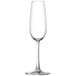 An Anchor Hocking clear wine flute with a stem.
