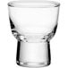 An Anchor Hocking sake shot glass with a short rim.