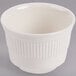 An Ivory (American White) bouillon bowl with a ribbed edge.