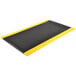A black and yellow Notrax Diamond Sof-Tred anti-fatigue mat with a black border.