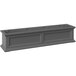 A rectangular graphite grey Mayne Fairfield window box with white borders.