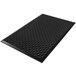 A black rectangular mat with a diamond pattern.