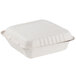 Green Wave Ovation Sugarcane / Bagasse OV-B099 9 inch x 9 inch x 3 inch Biodegradable and Compostable Premium Take Out Box - 300/Case