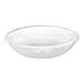 A clear pebbled polycarbonate bowl with a rim.