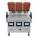 A Garland Xpress Liquid Propane Clamshell Griddle with 3 metal platens.