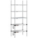 A Metro stainless steel shelving unit with 2 heated shelves and 3 chrome shelves.