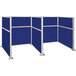 A royal blue Versare Hush Panel cubicle with metal frame.