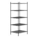 A black metal Regency 5-shelf kit with 86" posts.