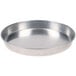 An American Metalcraft heavy weight aluminum pizza pan with a white background.