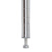 A close up of a stainless steel Metro Super Erecta post.