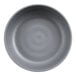 A close-up of a grey GET Roca Matte melamine bowl.