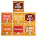 A group of Carnival King decal labels with white text.