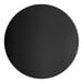 A black circle with a white background.