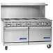 A stainless steel Imperial Range with 2 convection ovens.