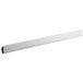 A white metal rectangular tag strip.