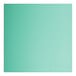 A square aquamarine table with a white border.