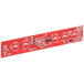 A red rectangular PCB touch display panel with white and black components.
