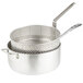 A Vollrath Wear-Ever aluminum fry pot with metal basket.