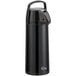 A black metal Choice airpot with a lever.
