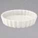 Hall China 8630AWHA Ivory (American White) 5 oz. Fluted Souffle / Creme Brulee Dish - 24/Case