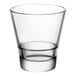 An Acopa Select clear flared stackable rocks glass.
