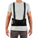 A man wearing an Ergodyne ProFlex back brace with straps.