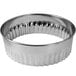 A silver round metal Gobel pastry cutter set.