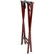 A Lancaster Table & Seating mahogany wood tray stand with wooden legs.