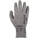A grey Ergodyne ProFlex warehouse glove with a polyurethane palm coating and black text on the wrist.