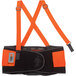 An orange and black Ergodyne ProFlex back support belt with adjustable straps.