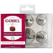 A package of Gobel stainless steel pastry tips and cotton piping bag.
