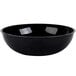 A black Cambro Camwear round ribbed bowl.