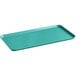 A blue rectangular Cambro market tray with a handle.