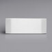 A white rectangular Bauscher porcelain sugar package holder with a gray border.