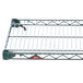 A Metroseal 3 wire shelf rack with black clips.