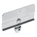 A close up of a chrome metal BinClip with a latch.