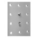 A white plastic Triton DuraBoard with holes and hooks.