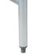 A white rectangular wood table top with a galvanized metal border.