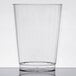 A WNA Comet Classicware clear plastic fluted tumbler on a white background.