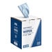 A blue and white box of 220 Lavex heavy weight industrial wipers with a center pull pop-up.