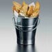 An American Metalcraft mini galvanized pail filled with fries.