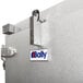 A stainless steel Bally Custom Walk-In Freezer door.