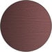 A Lancaster Table & Seating laminated round table top with a cherry wood center and black border.