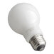 A frosted LED light bulb with a standard screw base.