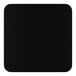 A square, black laminated bar height table top with rounded corners.