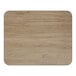 A rectangular laminated table top with a light wood grain finish and rounded corners.