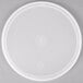 A white plastic lid with a circle.