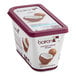 A container of Les Vergers Boiron Coconut Cream Puree with a white label.